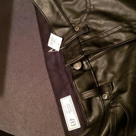 Vegan leather boot mid rise woman's pants - Picture 3 of 4